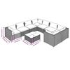 vidaXL 9 Piece Garden Lounge Set with Cushions Poly Rattan Black