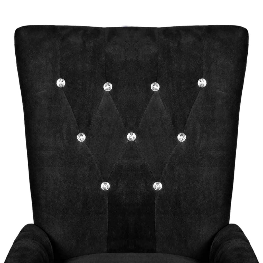 vidaXL Armchair Black Velvet