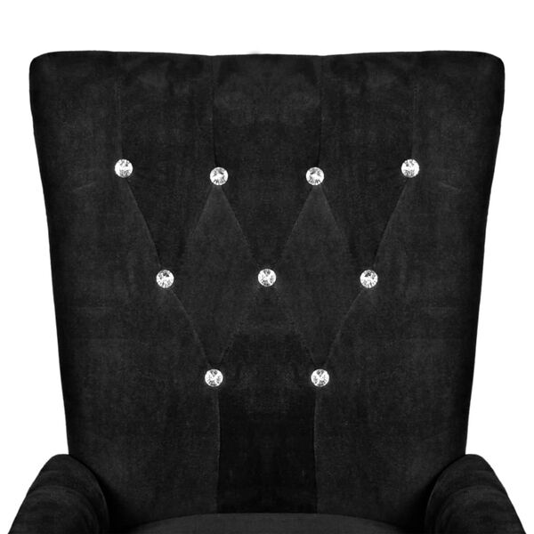 vidaXL Armchair Black Velvet