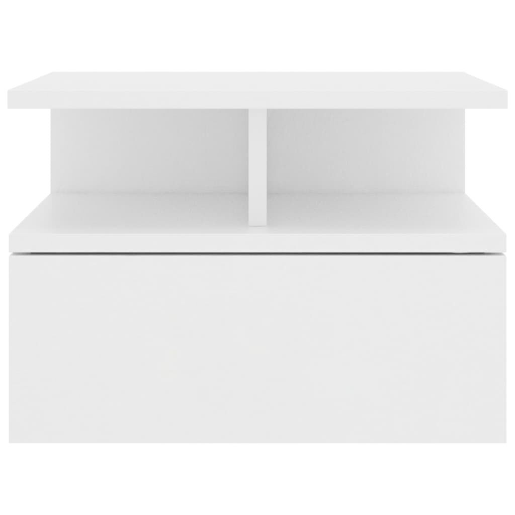 vidaXL Floating Nightstands 2 pcs White 40x31x27cm Engineered Wood