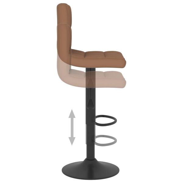 vidaXL Bar Stool Brown Fabric