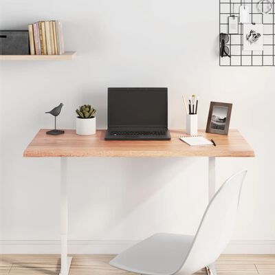 vidaXL Table Top Light Brown 100x40x2 cm Treated Solid Wood Oak Live Edge, light brown vidaXL Table Top Light Brown 100x40x2 cm Treated Solid Wood Oak Live Edge