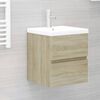 vidaXL Sink Cabinet Sonoma Oak 41x38.5x45 cm Engineered Wood