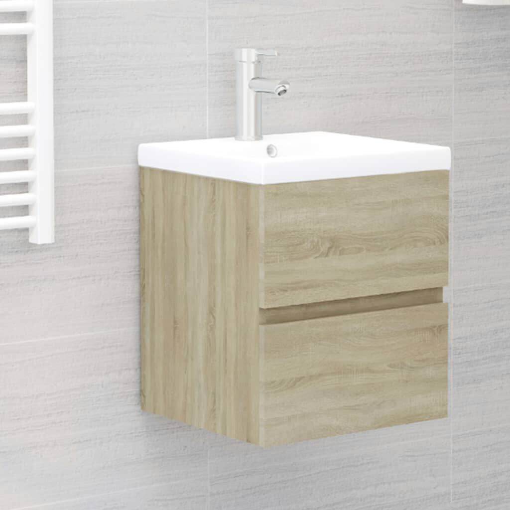vidaXL Sink Cabinet Sonoma Oak 41x38.5x45 cm Engineered Wood