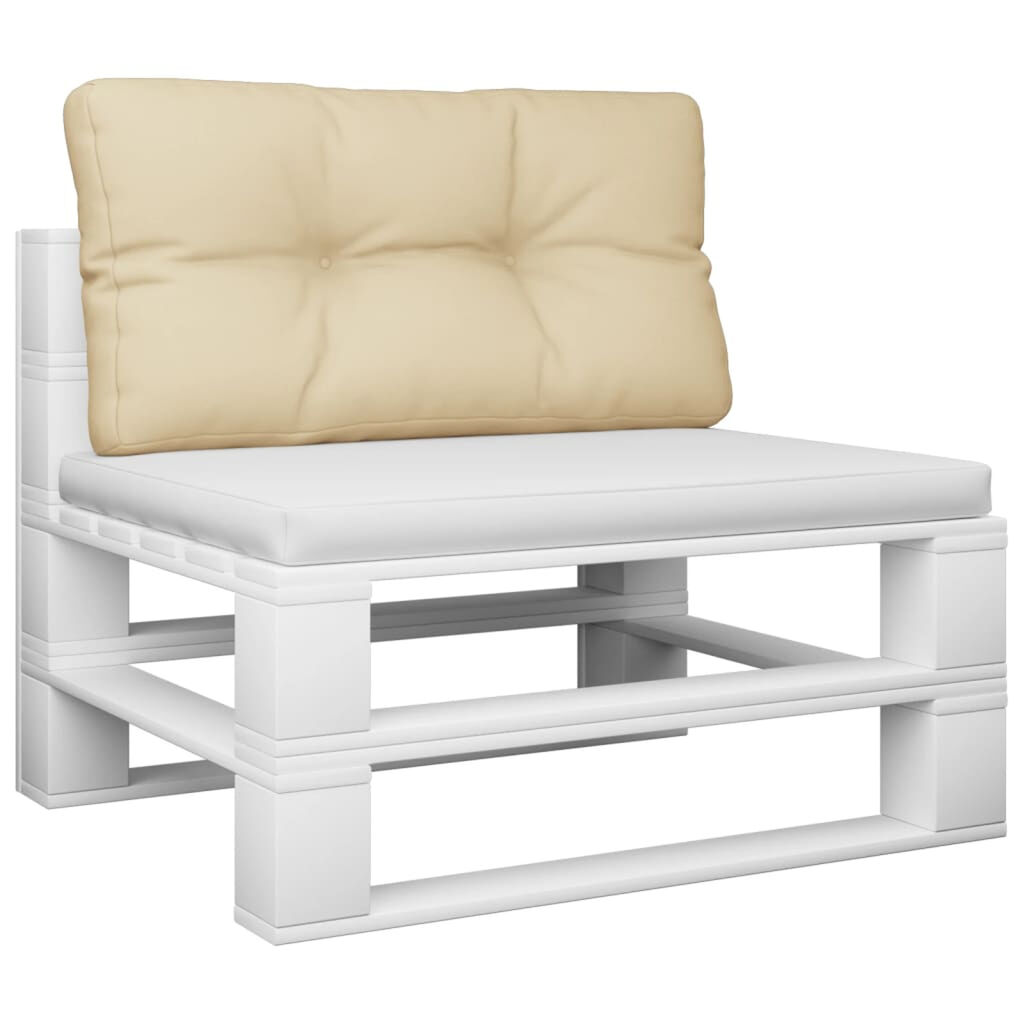 vidaXL Pallet Cushion Beige 80x40x12 cm Fabric