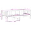 vidaXL Day Bed without Mattress Grey Solid Wood Pine 90x200cm