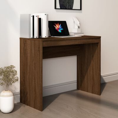 vidaXL Desk Brown Oak 90x40x72 cm Engineered Wood, brown oak vidaXL Desk Brown Oak 90x40x72 cm Engineered Wood