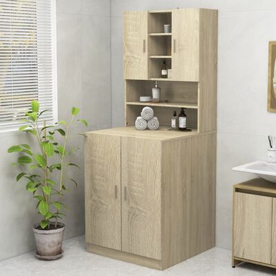 vidaXL Washing Machine Cabinet Sonoma Oak 70.5x25.5x90 cm,  vidaXL Washing Machine Cabinet Sonoma Oak 70.5x25.5x90 cm