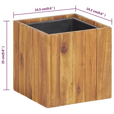vidaXL Garden Raised Bed Pot 24.5x24.5x25 cm Solid Acacia Wood,  vidaXL Garden Raised Bed Pot 24.5x24.5x25 cm Solid Acacia Wood