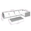 vidaXL 6 Piece Garden Lounge Set with Cushions Poly Rattan Dark Grey