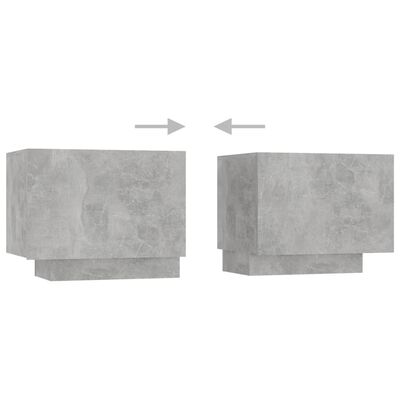 vidaXL Bedside Cabinet Concrete Grey 100x35x40 cm Engineered Wood, concrete grey vidaXL Bedside Cabinet Concrete Grey 100x35x40 cm Engineered Wood