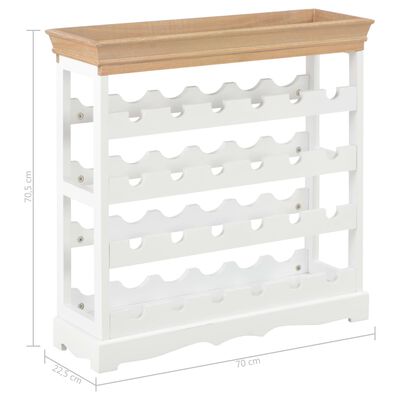 vidaXL Wine Cabinet White 70x22.5x70.5 cm MDF, brown and white vidaXL Wine Cabinet White 70x22.5x70.5 cm MDF