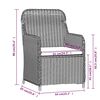 vidaXL 3 Piece Garden Dining Set with Cushions Brown