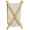 vidaXL Laundry Basket Cream White 41.5x36x63.5 cm Bamboo