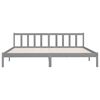 vidaXL Bed Frame without Mattress Grey Solid Wood Super King Size