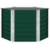 vidaXL Garden Raised Bed Galvanised Steel 129x129x77 cm Green