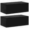 vidaXL Garden Furniture Cover | Set of 2 | Black | Polyethylene