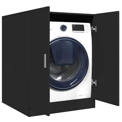 vidaXL Washing Machine Cabinet Black 71x71.5x91.5 cm, black vidaXL Washing Machine Cabinet Black 71x71.5x91.5 cm