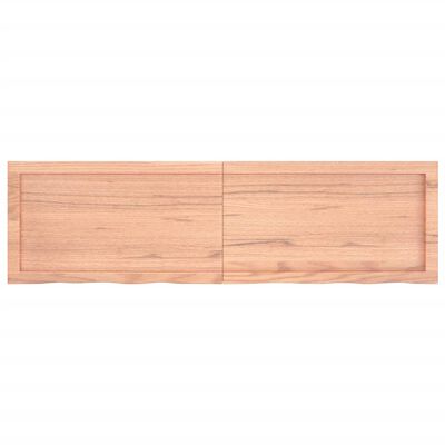 vidaXL Bathroom Countertop Light Brown 140x40x(2-4)cm Treated Solid Wood