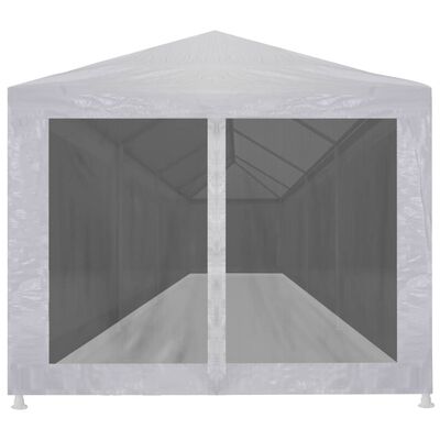 vidaXL Party Tent with 10 Mesh Sidewalls 12x3 m, white vidaXL Party Tent with 10 Mesh Sidewalls 12x3 m