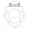 vidaXL Toilet Seats with Soft Close Lids 2 pcs Plastic White