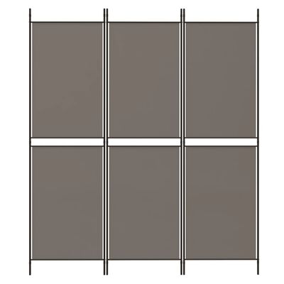 vidaXL 3-Panel Room Divider Anthracite 150x220 cm Fabric, anthracite vidaXL 3-Panel Room Divider Anthracite 150x220 cm Fabric