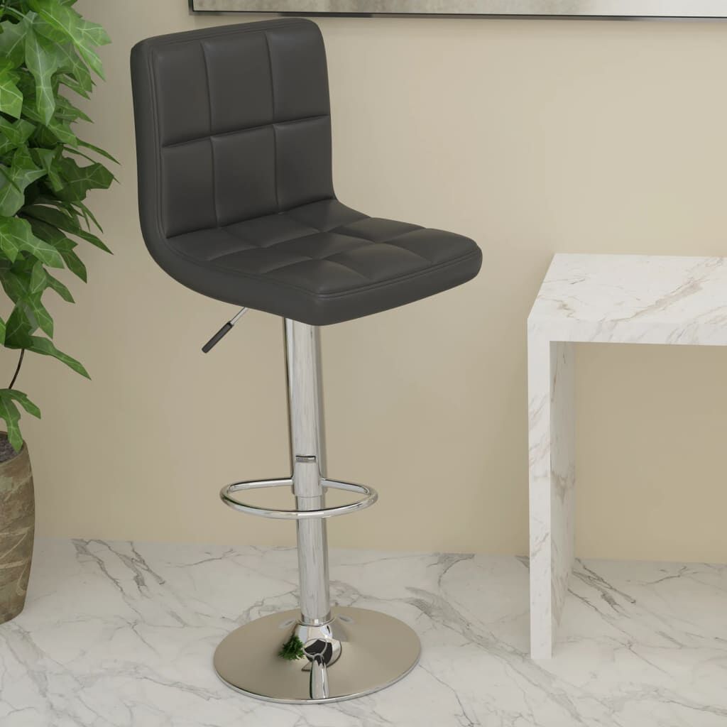 vidaXL Bar Stool Black Faux Leather