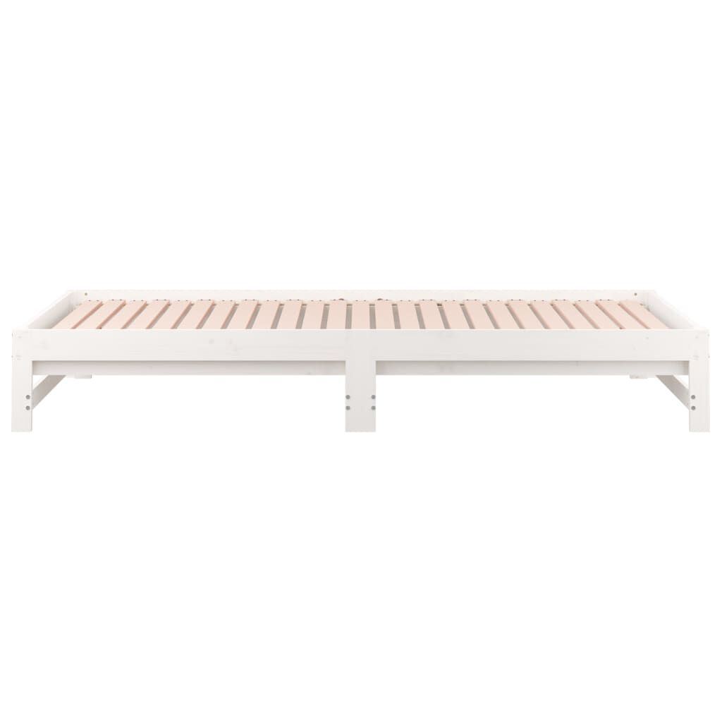 vidaXL Pull-out Day Bed without Mattress White 2x(80x200) cm
