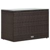 vidaXL 5 Piece Garden Lounge Set with Cushions Poly Rattan Brown