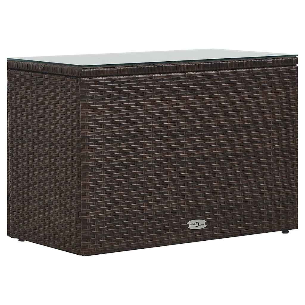 vidaXL 5 Piece Garden Lounge Set with Cushions Poly Rattan Brown