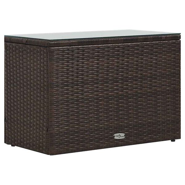 vidaXL 5 Piece Garden Lounge Set with Cushions Poly Rattan Brown