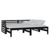vidaXL Pull-out Day Bed without Mattress Black 2x(90x200)cm