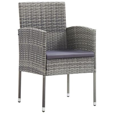 vidaXL 7 Piece Garden Dining Set Poly Rattan Anthracite, anthracite vidaXL 7 Piece Garden Dining Set Poly Rattan Anthracite