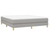 vidaXL Bed Frame without Mattress Light Grey 180x200 cm Super King Fabric