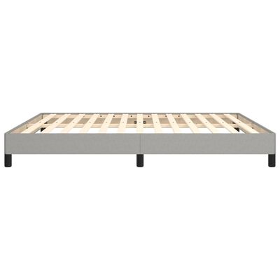 vidaXL Bed Frame without Mattress Light Grey 183x203 cm King Fabric