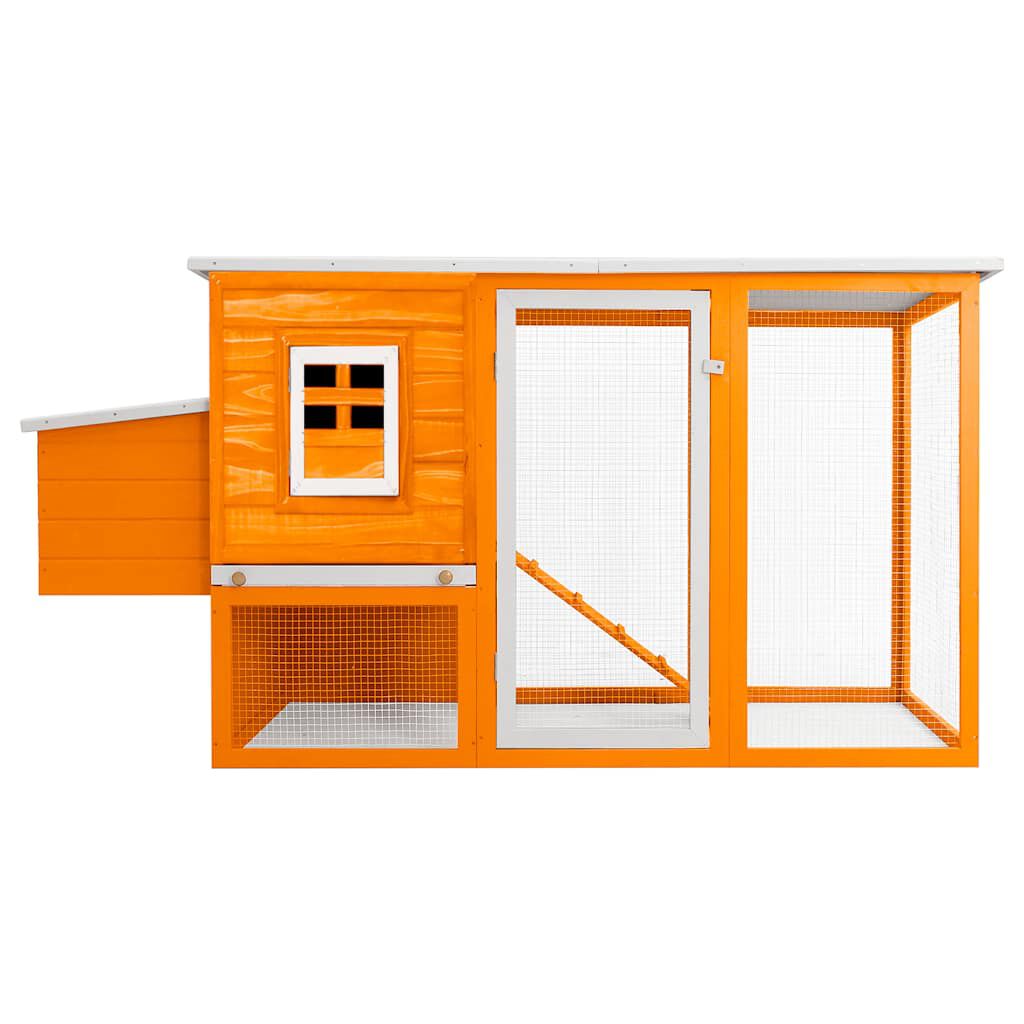 vidaXL Outdoor Chicken Cage Hen House with 1 Egg Cage Wood