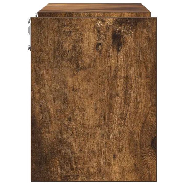 vidaXL Wall Shelves 2 pcs Smoked Oak 100x15x20 cm Engineered Wood