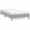 vidaXL Bed Frame without Mattress Light Grey 92x187 cm Single Fabric