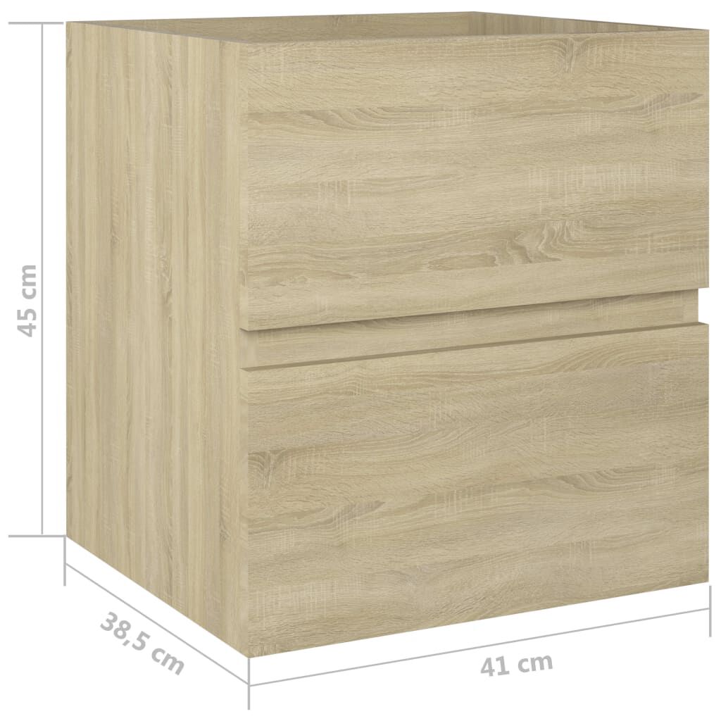 vidaXL Sink Cabinet Sonoma Oak 41x38.5x45 cm Engineered Wood
