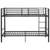 vidaXL Bunk Bed without Mattress Black Metal 90x200cm