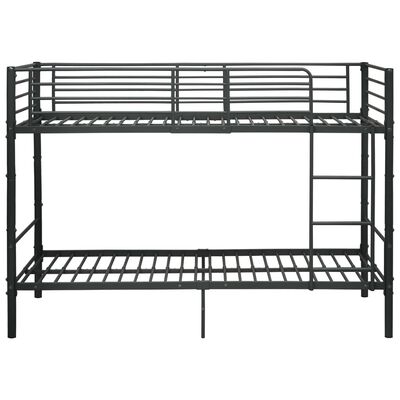 vidaXL Bunk Bed without Mattress Black Metal 90x200cm, black vidaXL Bunk Bed without Mattress Black Metal 90x200cm