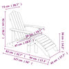 vidaXL Garden Adirondack Chairs 2 pcs with Footstools HDPE Anthracite
