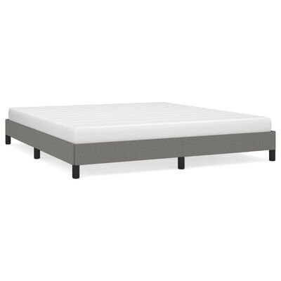 vidaXL Bed Frame without Mattress Dark Grey 183x203 cm King Fabric, dark grey vidaXL Bed Frame without Mattress Dark Grey 183x203 cm King Fabric