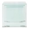 vidaXL Three Piece Nesting Table Set Tempered Glass Clear
