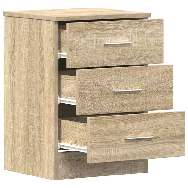 vidaXL Bedside Cabinets 2 pcs Sonoma Oak 38x35x56 cm Engineered Wood