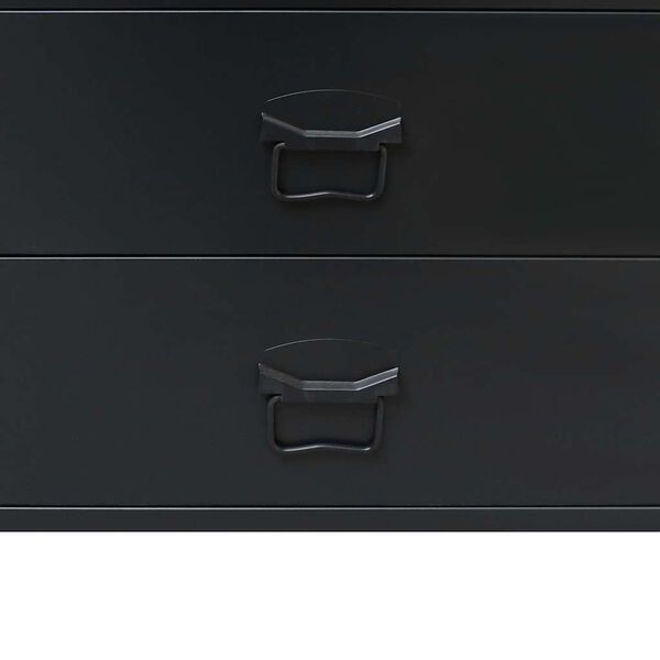 vidaXL Chest of Drawers Metal Industrial Style 78x40x93 cm Black