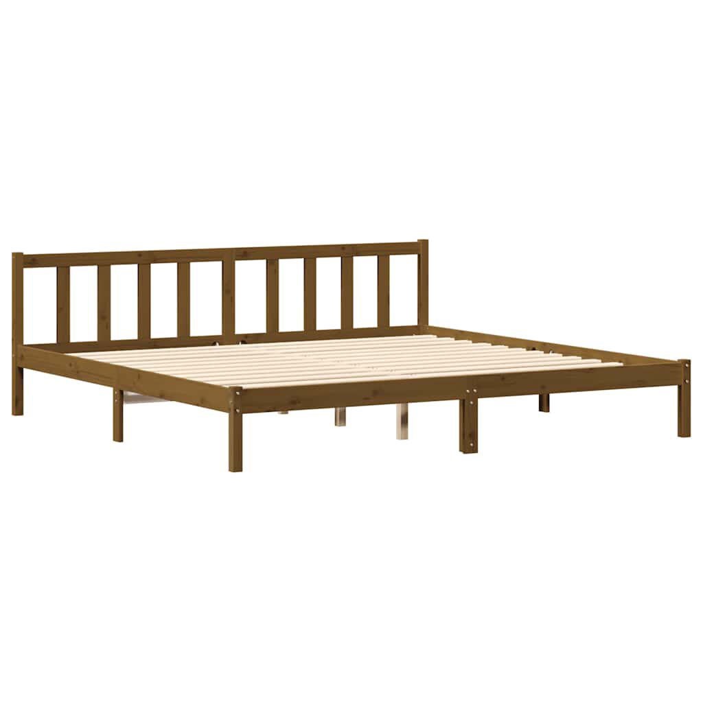 vidaXL Bed Frame without Mattress Honey Brown Solid Wood 200x200 cm