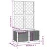 vidaXL Garden Planter with Trellis Blue Grey 80x40x136 cm PP