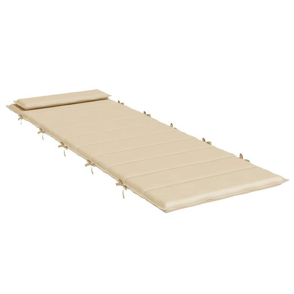 vidaXL Sun Lounger Cushion Beige 180x60x4 cm Oxford Fabric