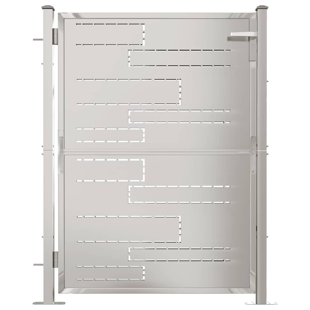 vidaXL Garden Gate 100x125 cm Stainless Steel